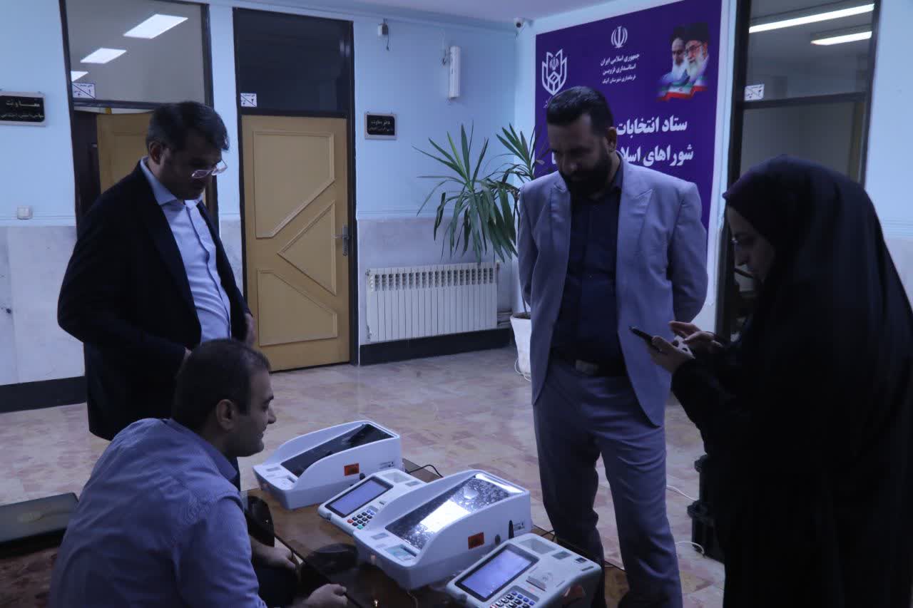 آمادگی انتخاباتی شهرستان آبیک در مانور تمام‌الکترونیک