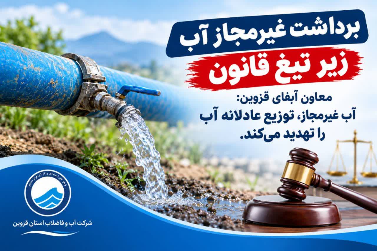 شناسایی و ساماندهی ۱۴۴۹ انشعاب غیرمجاز آب در قزوین