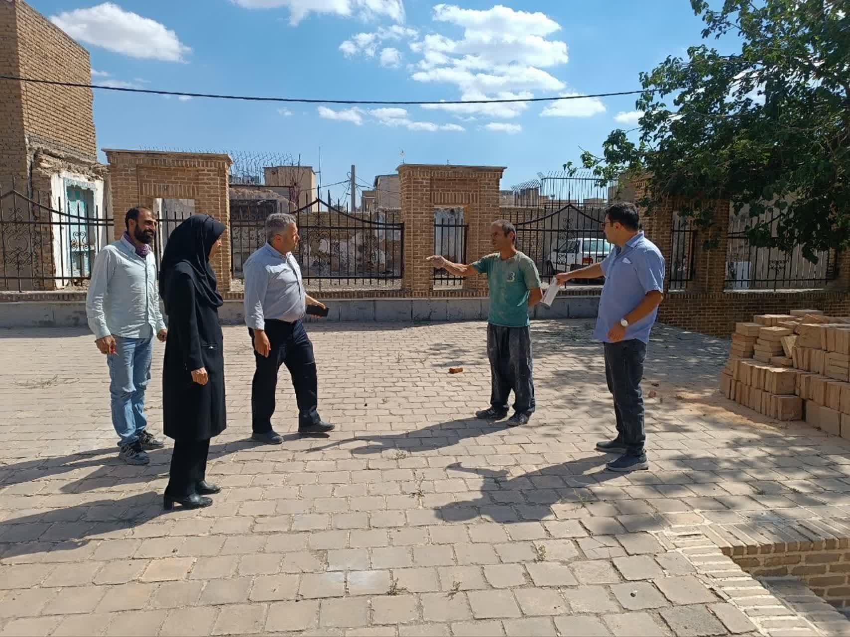 بازدید از روند مرمت گرمابه تاریخی بلور قزوین