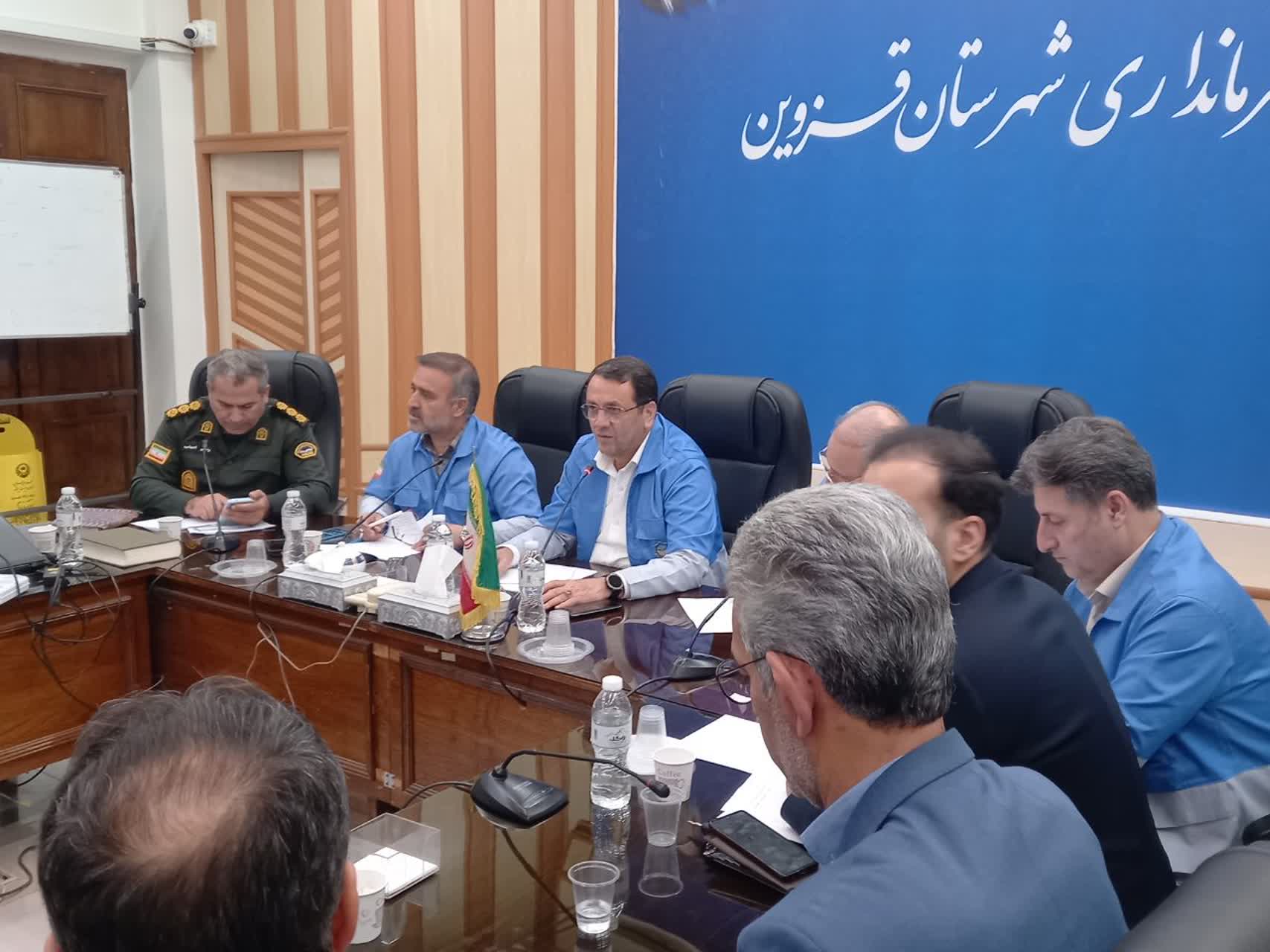 تأکید فرماندار قزوین بر آمادگی دستگاه‌ها پیش از وقوع بحران