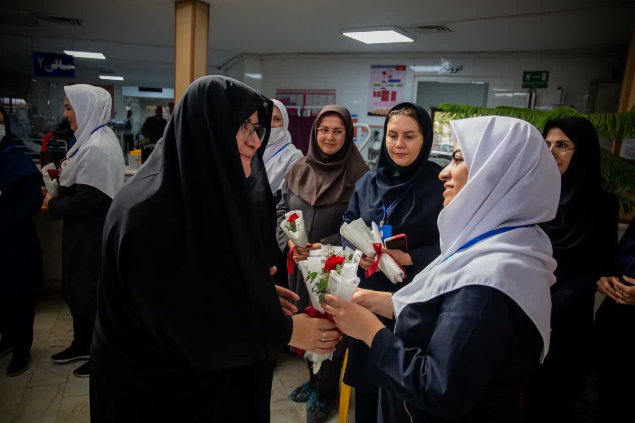 تجلیل فاطمه اشدری از پرستاران بیمارستان بوعلی قزوین
