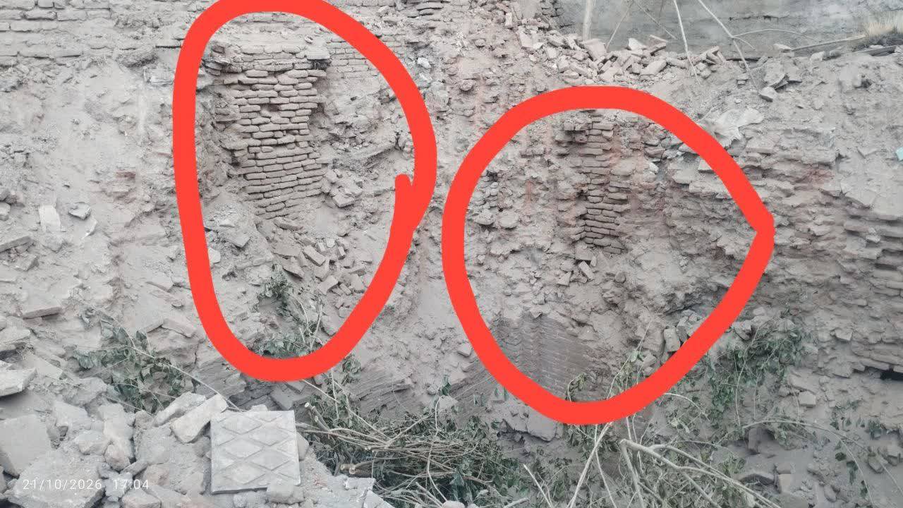 ردپای تاریخ کهن در بافت تاریخی قزوین زیر چرخ لودرها؛ تخریب سازه طاق‌دار آجری در چند قدمی مسجد حیدریه و ضرورت ورود فوری متولیان میراث فرهنگی