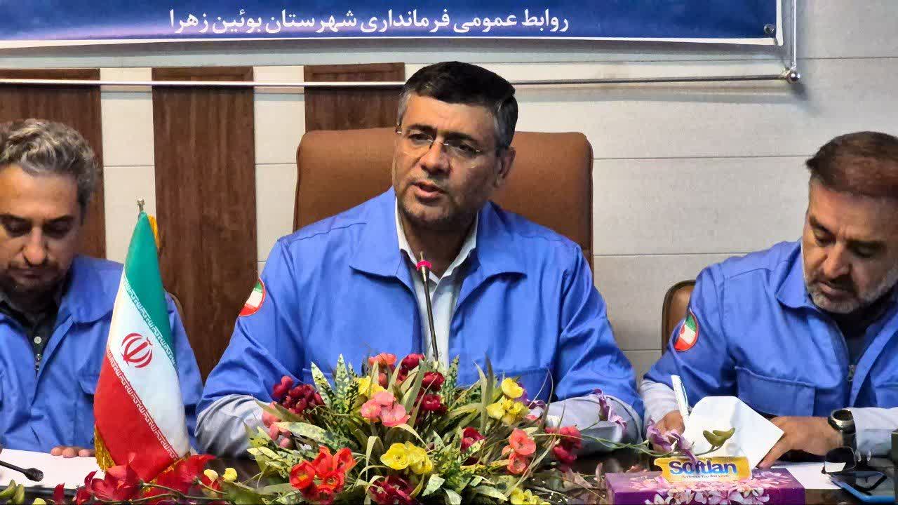 تأکید فرماندار بوئین‌زهرا بر آمادگی در برابر سیلاب