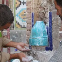 مرمت کاشی‌کاری مسجدالنبی(ص) قزوین