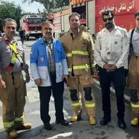 اطفای حریق گسترده در شهر صنعتی البرز