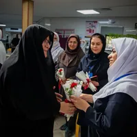 تجلیل فاطمه اشدری از پرستاران بیمارستان بوعلی قزوین