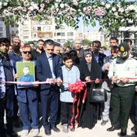 افتتاح بوستان شهید عرفان کشاورزکیا در قزوین