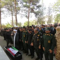 تشییع پیکر سرباز وظیفه پیمان بذرگری در آبیک